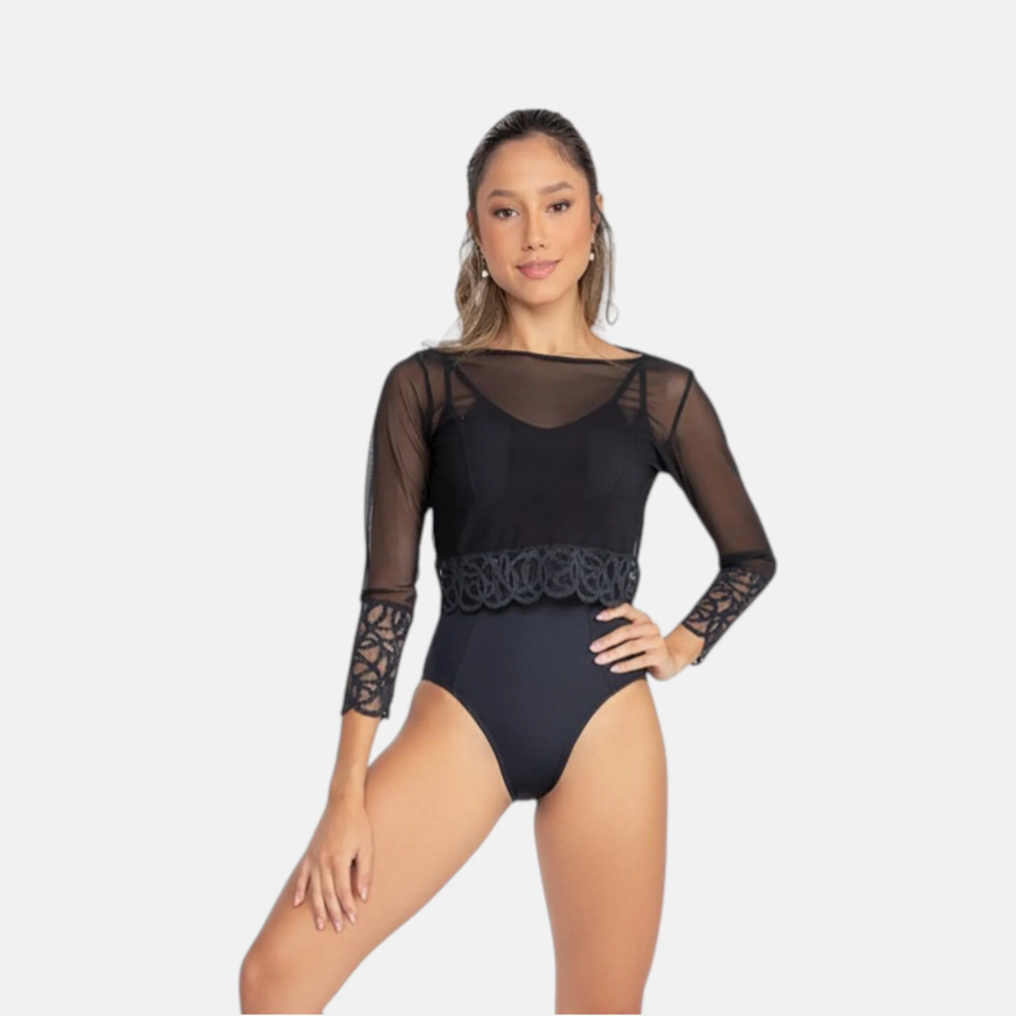BE YOU® Daphne Long Sleeve Crop Top - BY12